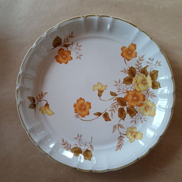 Interludes Mikasa Autumn Flower KJ 001 Dinner Plate 10 3/4” Oven Safe Stoneware - Picture 1 of 5